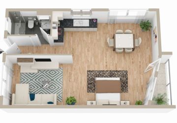 Visualisierung Grundriss Studio