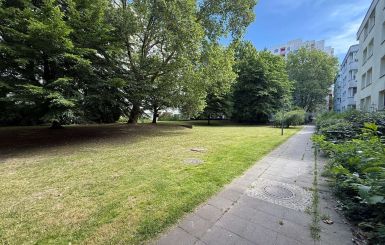 Grünanlage hinter dem Haus