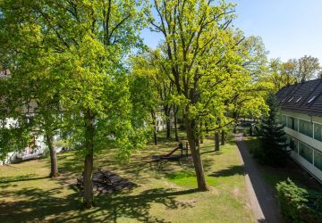 Blick auf die Grünanlage