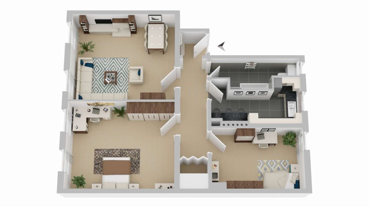 Visualisierter Grundriss